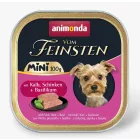 Animonda Vom Feinsten Adult Mini Kalb, Schinken, Basilikum (borjú,sonka,bazsalikom) alutálkás eledel felnőtt kistestű kutyának 32x100g (82360)