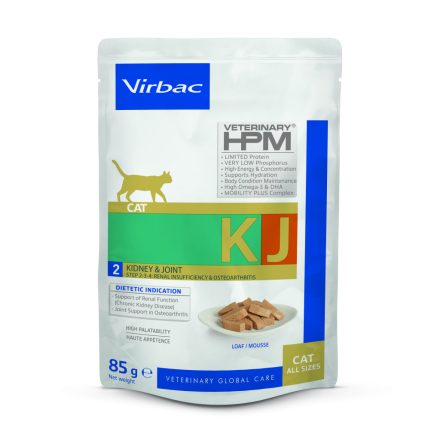 Virbac HPM Cat Kidney Joint Support KJ2 alutasakos macskaeledel 85g