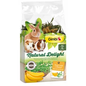   Gimbi Natural Delight zabfű és banán - kiegészítő eleség rágcsálók számára 100g