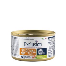   Exclusion Veterinary Diet Cat Renal Phase I. Pork&Pea and Rice gyógykonzerv macskának 85g