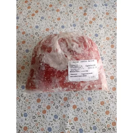Fagyasztott kacsa csontos darálék kutyáknak 1kg