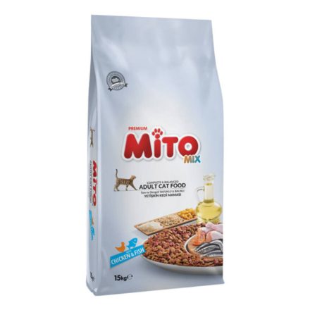 MITO MIX Color Cat száraz macskaeledel (csirke, szardella, rák és rizs zöldségekkel) 1kg