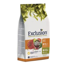   Exclusion Mediterraneo Monoprotein Puppy Beef Medium száraztáp kutyának 12kg