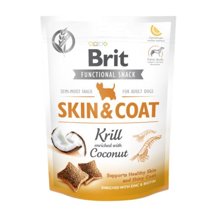Brit Care Functional snack SKIN&COAT Krill jutalomfalat kutyák részére 150g