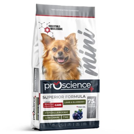 ProScience Mini Adult Dog Lamb & Blueberry hipoallergén bárány-áfonya kutyatáp érzékeny emésztésű kistestű felnőtt kutyának 7kg