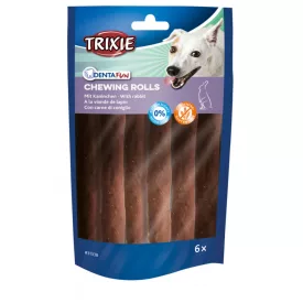   Trixie 31338 Denta Fun Rabbit Chicken Rolls - nyulas jutalomfalat kutyák részére (12cm/70g)