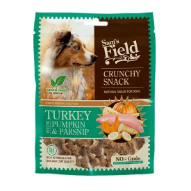   Sam's Field Crunchy Snack Ropogós pulyka tökkel és paszternákkal - jutalomfalat kutyák részére 200g