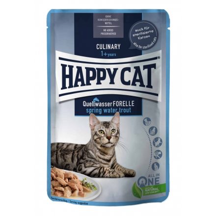 Happy Cat Culinary Quellwasser Forelle alutasakos eledel - Pisztráng 24*85g