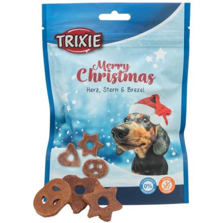 Trixie 92749 Heart, star & pretzel - jutalomfalat csirkével és csirkemájjal kutyák részére 120g