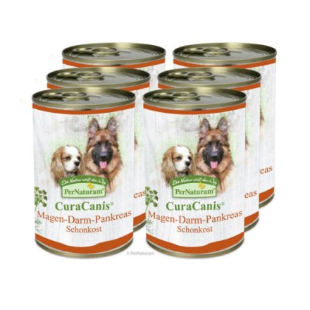 Pernaturam CuraCanis® 100% természetes kutyaeledel Gyomor-bél-hasnyálmirigy problémákkal küzdő kutyáknak 6 x 400 g