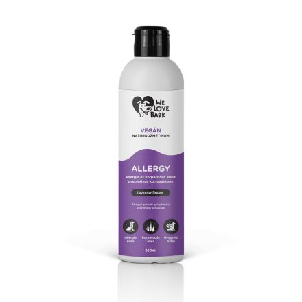 We Love Bark Allergy allergia elleni gyógyhatású prebiotikus kutyasampon 250ml