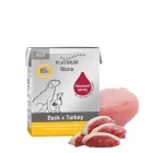 PLATINUM MENU Duck + Turkey-nedves kutyatáp felnőtt kutyának kacsa és pulyka 375g