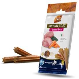   N&D Brown Dog Lamb-carrot&spirulina fogtisztító jutalomfalat barna kutyának Med&max 110g