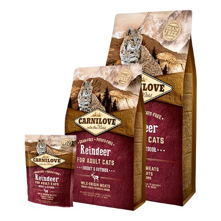 CarniLove Cat Energy & Outdoor Rénszarvas 6kg száraztáp