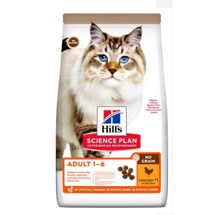 Hill's SP Feline Adult NoGrain Chicken száraz eledel 1,5kg