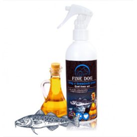   Fine Dog Csukamájolaj - étrend-kiegészítő kutyáknak és macskáknak 250ml lejárat közeli