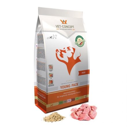 Vet-Concept Young Pack Midi kutyatáp fiatal kutyáknak 10kg