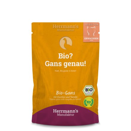 Herrmanns Bio libahús menü macskáknak 93,5%-os hústartalommal 100g