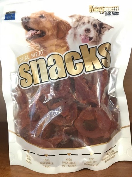 magnum dog food real meat snacks