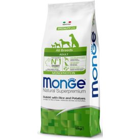   Monge Dog Adult Monoprotein All Breeds nyúl-rizs-burgonya száraztáp kutyának 15kg
