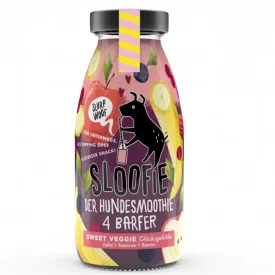   SLOOFIE SWEET VEGGIE az édes boldogság, alma-banán-bogyós gyümölcsök kutyasmoothie 250ml 