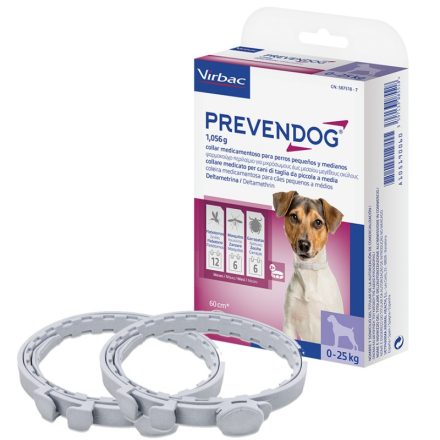 Virbac Prevendog szúnyog és kullancs elleni nyakörv kis- és közepes testű kutyáknak 2db