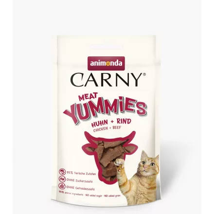Animonda CARNY Yummies - csirkés-marhás jutalomfalat felnőtt macskák részére 50g (83397)