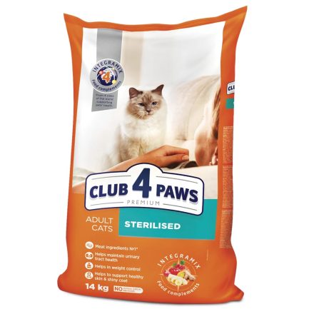 Club 4 Paws Premium Sterilized szárazeledel felnőtt macskáknak 14kg