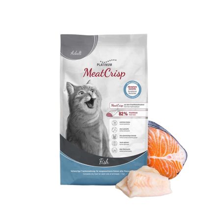 PLATINUM MeatCrisp Adult Fish-macskatáp felnőtt cicának friss halból 1,5kg
