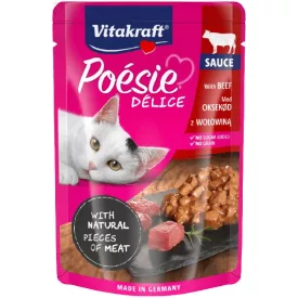   Vitakraft Poesie Deli Sauce marha alutasakos macskaeledel 85g