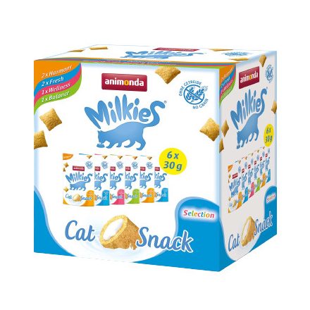 Animonda Milkies Multi-pack töltött párnácska - jutalomfalat - Macskák részére (6x30g) (83121)