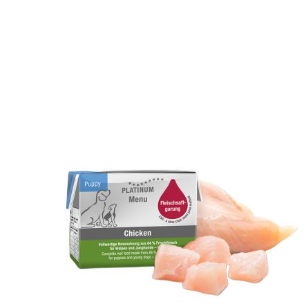 PLATINUM MENU Puppy Chicken-nedves kutyatáp kölyök kutyának csirkehúsból 12x90g