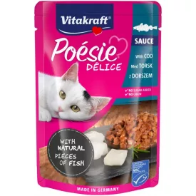   Vitakraft Poesie Deli Sauce tőkehal alutasakos macskaeledel 85g