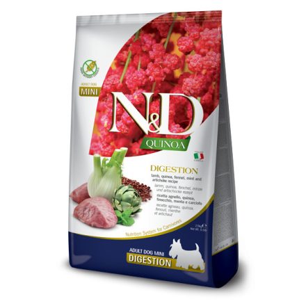 N&D Dog Quinoa Digestion Adult Mini bárány (emésztési problémákra) száraz kutyatáp 800g