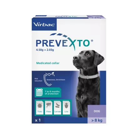 Virbac PreveXto parazitaellenes nyakörv 8kg feletti kutyáknak 1db