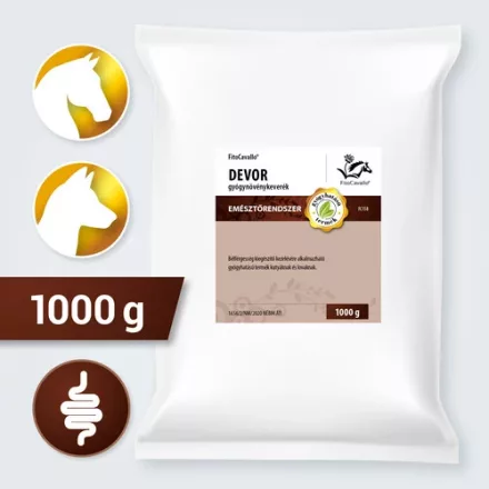 FitoCavallo DEVOR gyógynövénykeverék bélférgesség és belső parazitózis kiegészítő kezelésére lovaknak és kutyáknak 1000g