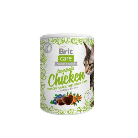 Brit Care Cat Snack Superfruits Chicken jutalomfalat macskáknak 100g