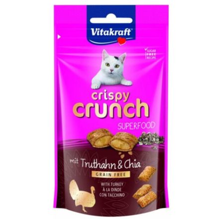 Vitakraft Crispy Crunch Superfood - jutalomfalat macskák részére pulykával és chia maggal 60g