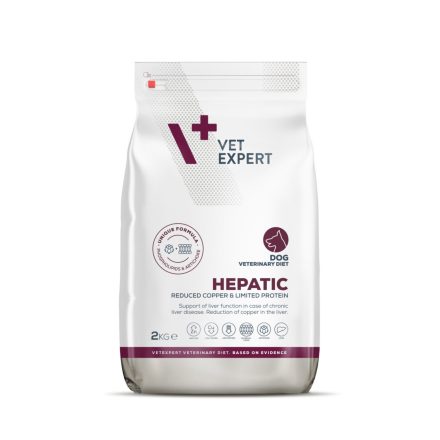 Vet Expert Veterinary Diet Hepatic gyógytáp májműködés támogatására kutyáknak 2kg