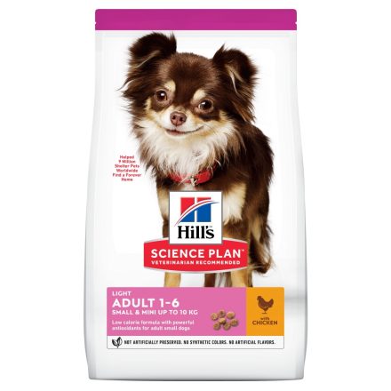 Hill's SP Canine Adult Small&Miniature Light Chicken száraz eledel 1,5kg