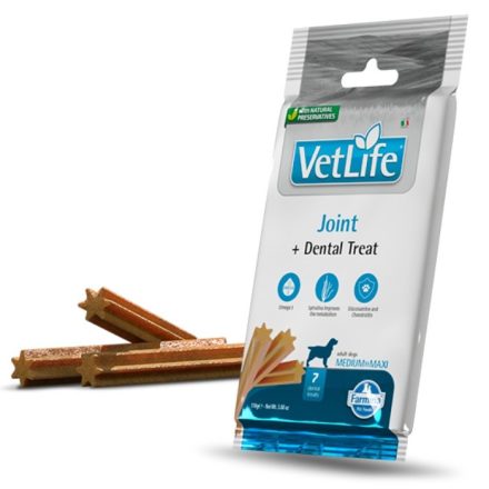 Vet Life Dog Joint+Dental Treat ízület támogató és fogtisztító jutalomfalat kutyának Medium&Maxi 100g