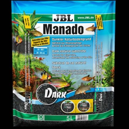 JBL Manado Dark - dekorhomok (fekete) édesvízi akváriumokhoz (10liter)