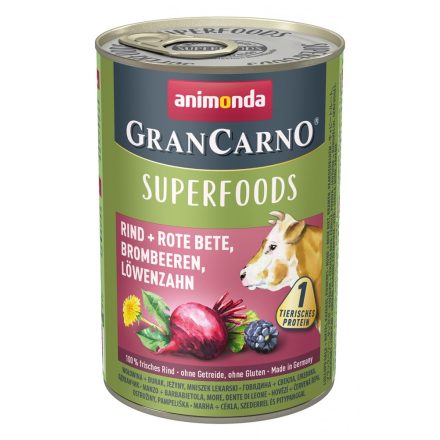 Animonda GranCarno Adult Superfoods marha,cékla, szeder, pitypang 400g(82436)