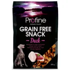  Profine Grain-Free Snack Duck-kacsahúsos jutalomfalat kutyáknak 200g