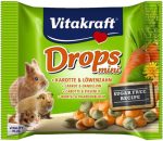   Vitakraft Drops Mini sárgarépa,pittypang - jutalomfalat rágcsálóknak (40g)