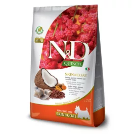  N&D Dog Quinoa Adult Mini Skin&Coat (bőr&szőr) hering száraz kutyatáp 2,5kg