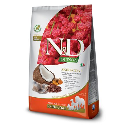 N&D Dog Quinoa Skin&Coat (bőr&szőr) hering száraz kutyatáp 800g