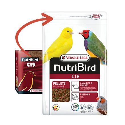 Versele-Laga NutriBird C19 - breeding - 3kg - tenyésztéshez (422109) lejárat közeli