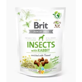   Brit Care Crunchy Cracker Insects with Rabbit jutalomfalat kutyák részére 200g