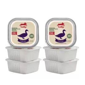   Leiky 100% kacsahús és belsőségek alutálkás eledel kutyának 6 x 300g